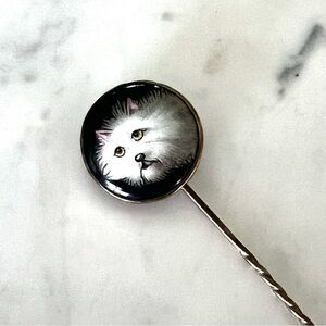 132. William Essex (BRITISH, 1784-1869) Gold Stick Pin of West Highland Terrier.